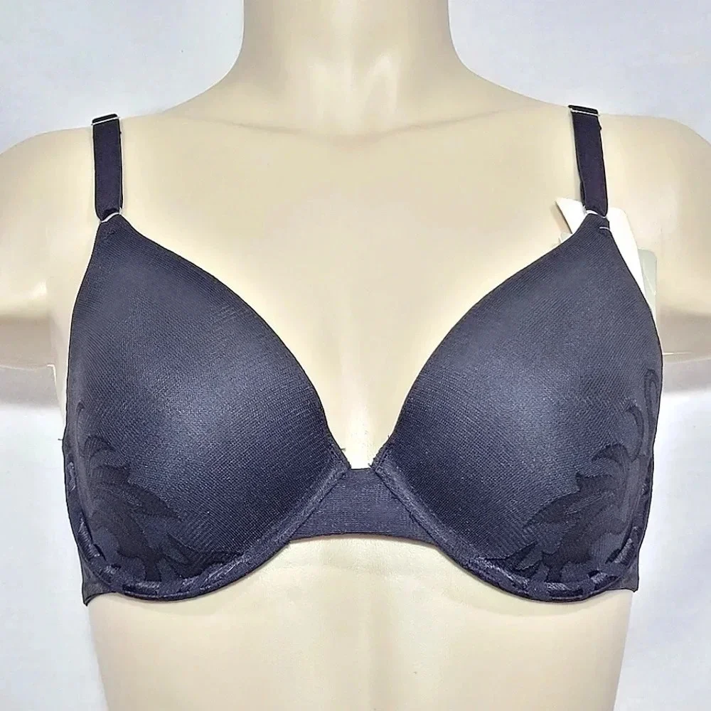 34D Vanity Fair Beautiful Embrace‎ Average Cover UW Bra Black NWT
